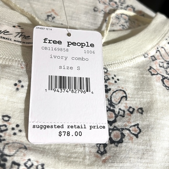 NWT Free People Maybelle T-Shirt - Picture 9 of 9